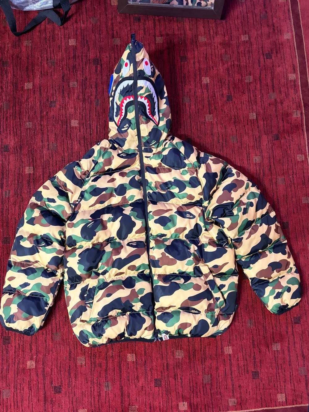 A Bathing Ape Jacket GORE PUFFER Shark CAMO 3x